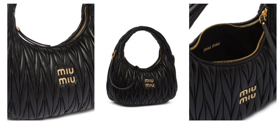 Miu Miu (Italiana) Bolsa de ombro Miu Wander matelassê - Imagem 4