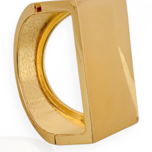 Bracelete Folheado a Ouro 18k Formato Geométrico Quadrado - Ouro