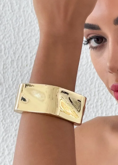 Bracelete Folheado a Ouro 18k Formato Triângular - Ouro - Imagem 2