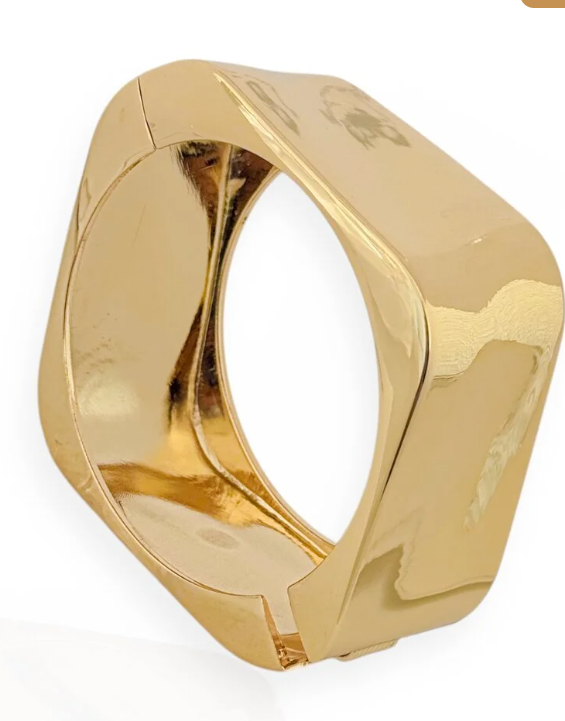 Bracelete Folheado a Ouro 18k Formato Triângular - Ouro